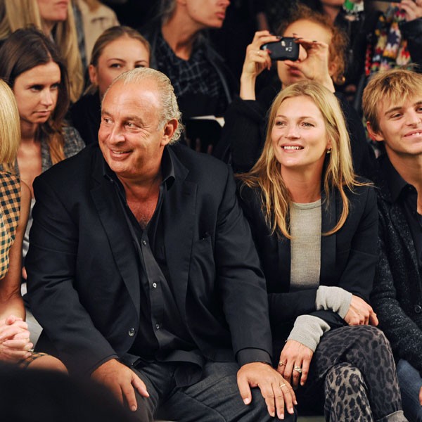 Kate Moss joins Sir Philip Green and Anna Wintour at Topshop Unique SS14