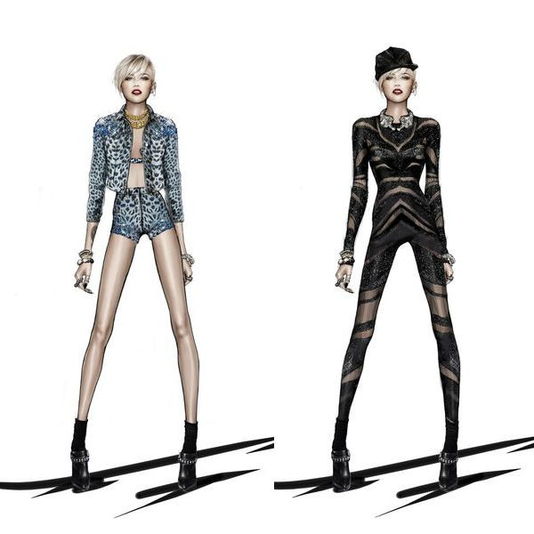 Roberto Cavalli designs Miley Cyrus tour wardrobe